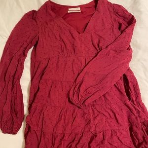 Urban Outfitters Red Ruffle Dress